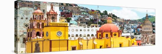 ¡Viva Mexico! Panoramic Collection - Guanajuato Church Domes IV-Philippe Hugonnard-Stretched Canvas