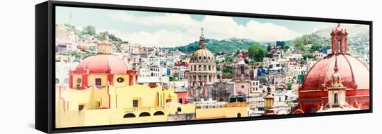 ¡Viva Mexico! Panoramic Collection - Guanajuato Cityscape IV-Philippe Hugonnard-Framed Stretched Canvas