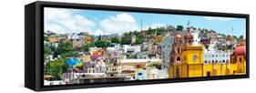 ¡Viva Mexico! Panoramic Collection - Guanajuato Cityscape V-Philippe Hugonnard-Framed Stretched Canvas