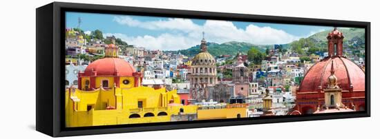 ¡Viva Mexico! Panoramic Collection - Guanajuato Cityscape-Philippe Hugonnard-Framed Stretched Canvas