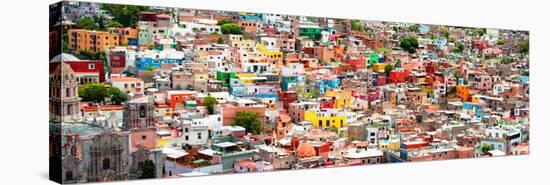 ¡Viva Mexico! Panoramic Collection - Guanajuato Colorful City VI-Philippe Hugonnard-Stretched Canvas