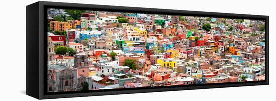 ¡Viva Mexico! Panoramic Collection - Guanajuato Colorful City VI-Philippe Hugonnard-Framed Stretched Canvas