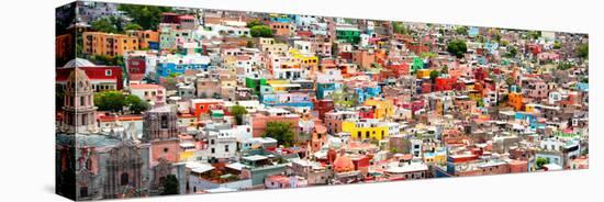 ¡Viva Mexico! Panoramic Collection - Guanajuato Colorful City VI-Philippe Hugonnard-Stretched Canvas