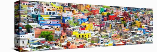 ¡Viva Mexico! Panoramic Collection - Guanajuato Colorful City XII-Philippe Hugonnard-Stretched Canvas