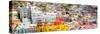 ¡Viva Mexico! Panoramic Collection - Guanajuato Colorful Cityscape I-Philippe Hugonnard-Stretched Canvas