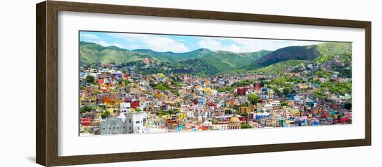 ¡Viva Mexico! Panoramic Collection - Guanajuato Colorful Cityscape II-Philippe Hugonnard-Framed Photographic Print
