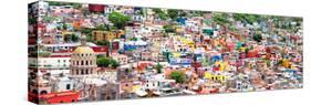 ¡Viva Mexico! Panoramic Collection - Guanajuato Colorful Cityscape III-Philippe Hugonnard-Stretched Canvas