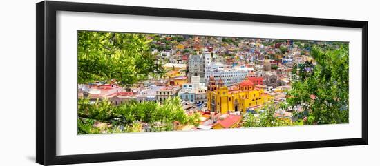 ¡Viva Mexico! Panoramic Collection - Guanajuato Colorful Cityscape IX-Philippe Hugonnard-Framed Photographic Print