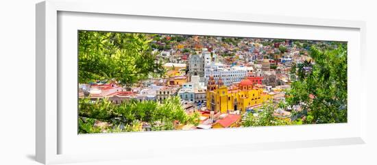 ¡Viva Mexico! Panoramic Collection - Guanajuato Colorful Cityscape IX-Philippe Hugonnard-Framed Photographic Print