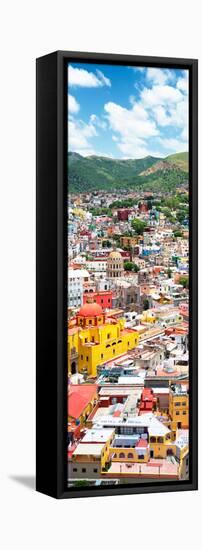 ¡Viva Mexico! Panoramic Collection - Guanajuato Colorful Cityscape V-Philippe Hugonnard-Framed Stretched Canvas