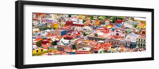 ¡Viva Mexico! Panoramic Collection - Guanajuato Colorful Cityscape VII-Philippe Hugonnard-Framed Photographic Print