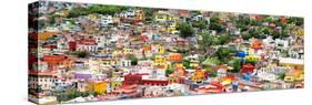 ¡Viva Mexico! Panoramic Collection - Guanajuato Colorful Cityscape VIII-Philippe Hugonnard-Stretched Canvas