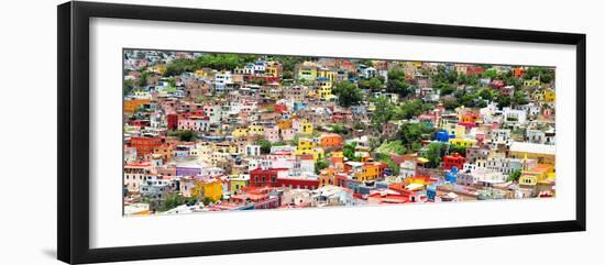 ¡Viva Mexico! Panoramic Collection - Guanajuato Colorful Cityscape VIII-Philippe Hugonnard-Framed Photographic Print