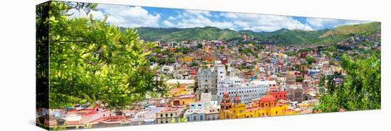 ¡Viva Mexico! Panoramic Collection - Guanajuato Colorful Cityscape X-Philippe Hugonnard-Stretched Canvas