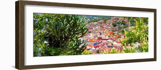 ¡Viva Mexico! Panoramic Collection - Guanajuato Colorful Cityscape XI-Philippe Hugonnard-Framed Photographic Print