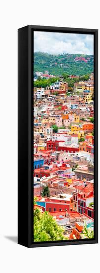 ¡Viva Mexico! Panoramic Collection - Guanajuato Colorful Cityscape XIII-Philippe Hugonnard-Framed Stretched Canvas