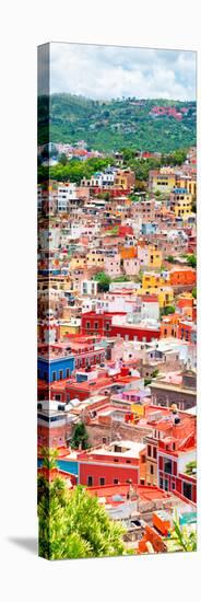 ¡Viva Mexico! Panoramic Collection - Guanajuato Colorful Cityscape XIII-Philippe Hugonnard-Stretched Canvas