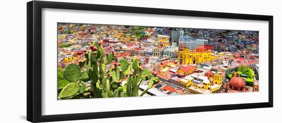 ¡Viva Mexico! Panoramic Collection - Guanajuato Colorful Cityscape XIV-Philippe Hugonnard-Framed Photographic Print