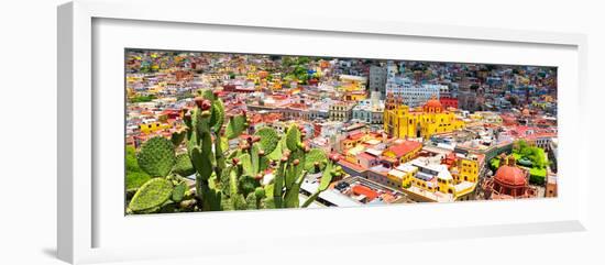 ¡Viva Mexico! Panoramic Collection - Guanajuato Colorful Cityscape XIV-Philippe Hugonnard-Framed Photographic Print