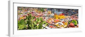 ¡Viva Mexico! Panoramic Collection - Guanajuato Colorful Cityscape XIV-Philippe Hugonnard-Framed Photographic Print