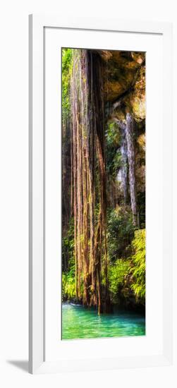 ¡Viva Mexico! Panoramic Collection - Hanging Roots of Ik-Kil Cenote V-Philippe Hugonnard-Framed Photographic Print