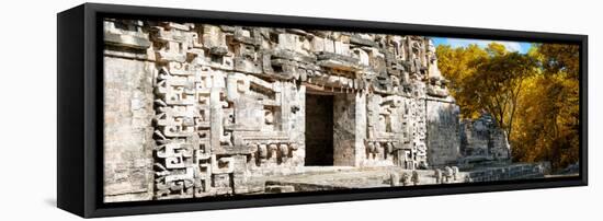 ¡Viva Mexico! Panoramic Collection - Hochob Mayan Pyramid III-Philippe Hugonnard-Framed Stretched Canvas