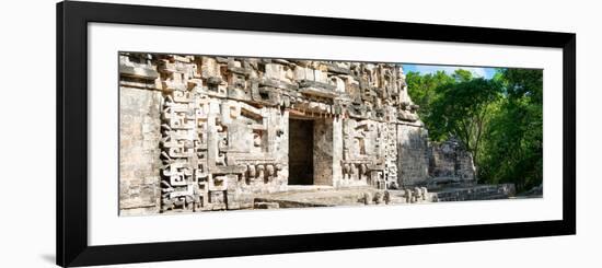 ¡Viva Mexico! Panoramic Collection - Hochob Mayan Pyramid-Philippe Hugonnard-Framed Photographic Print