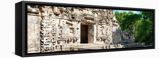 ¡Viva Mexico! Panoramic Collection - Hochob Mayan Pyramid-Philippe Hugonnard-Framed Stretched Canvas