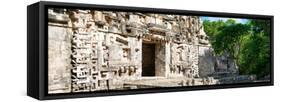 ¡Viva Mexico! Panoramic Collection - Hochob Mayan Pyramid-Philippe Hugonnard-Framed Stretched Canvas
