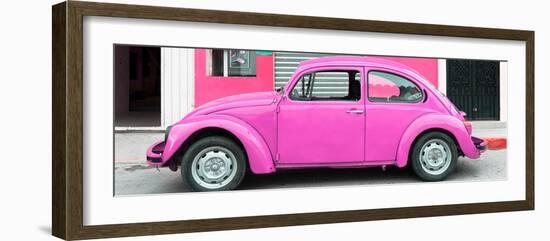 ¡Viva Mexico! Panoramic Collection - Hot Pink VW Beetle Car-Philippe Hugonnard-Framed Photographic Print