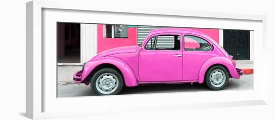 ¡Viva Mexico! Panoramic Collection - Hot Pink VW Beetle Car-Philippe Hugonnard-Framed Photographic Print