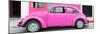 ¡Viva Mexico! Panoramic Collection - Hot Pink VW Beetle Car-Philippe Hugonnard-Mounted Photographic Print