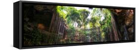 ¡Viva Mexico! Panoramic Collection - Ik-Kil Cenote-Philippe Hugonnard-Framed Stretched Canvas