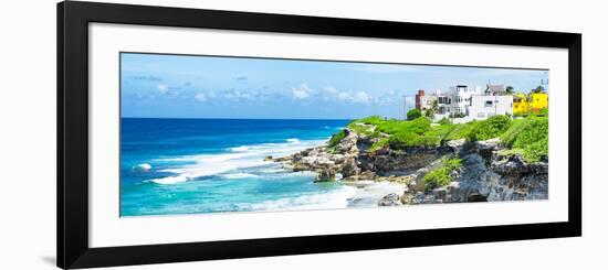 ¡Viva Mexico! Panoramic Collection - Isla Mujeres Coastline VI-Philippe Hugonnard-Framed Photographic Print