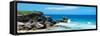 ¡Viva Mexico! Panoramic Collection - Isla Mujeres Coastline VII-Philippe Hugonnard-Framed Stretched Canvas
