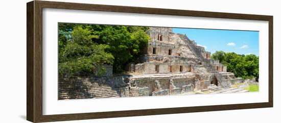 ¡Viva Mexico! Panoramic Collection - Maya Archaeological Site - Campeche VI-Philippe Hugonnard-Framed Photographic Print