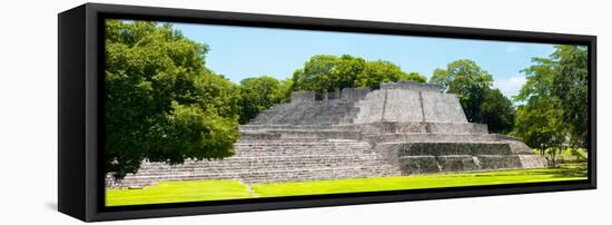 ¡Viva Mexico! Panoramic Collection - Maya Archaeological Site - Edzna II-Philippe Hugonnard-Framed Stretched Canvas