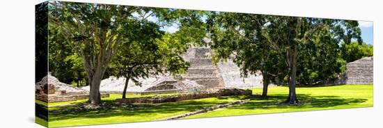 ¡Viva Mexico! Panoramic Collection - Maya Archaeological Site - Edzna IX-Philippe Hugonnard-Stretched Canvas