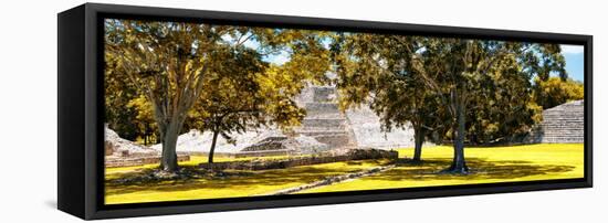 ¡Viva Mexico! Panoramic Collection - Maya Archaeological Site - Edzna XI-Philippe Hugonnard-Framed Stretched Canvas