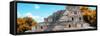 ¡Viva Mexico! Panoramic Collection - Maya Archaeological Site with Fall Colors - Campeche II-Philippe Hugonnard-Framed Stretched Canvas