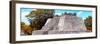 ¡Viva Mexico! Panoramic Collection - Maya Archaeological Site with Fall Colors - Campeche-Philippe Hugonnard-Framed Photographic Print