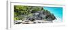 ¡Viva Mexico! Panoramic Collection - Mayan Archaeological Site with Iguana-Philippe Hugonnard-Framed Photographic Print