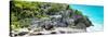 ¡Viva Mexico! Panoramic Collection - Mayan Archaeological Site with Iguana-Philippe Hugonnard-Stretched Canvas