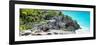 ¡Viva Mexico! Panoramic Collection - Mayan Archaeological Site with Iguana-Philippe Hugonnard-Framed Photographic Print