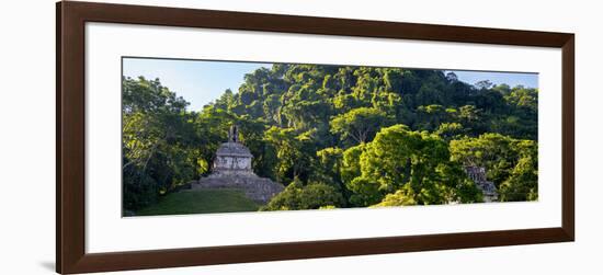 ¡Viva Mexico! Panoramic Collection - Mayan Ruins in Palenque at Sunrise-Philippe Hugonnard-Framed Photographic Print