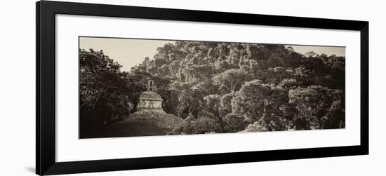 ¡Viva Mexico! Panoramic Collection - Mayan Ruins in Palenque at Sunrise-Philippe Hugonnard-Framed Photographic Print