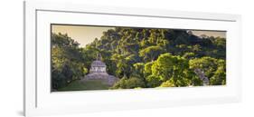 ¡Viva Mexico! Panoramic Collection - Mayan Ruins in Palenque at Sunrise-Philippe Hugonnard-Framed Photographic Print