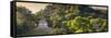 ¡Viva Mexico! Panoramic Collection - Mayan Ruins in Palenque at Sunrise-Philippe Hugonnard-Framed Stretched Canvas