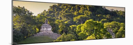 ¡Viva Mexico! Panoramic Collection - Mayan Ruins in Palenque at Sunrise-Philippe Hugonnard-Mounted Photographic Print