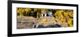 ¡Viva Mexico! Panoramic Collection - Mayan Ruins in Palenque with Fall Colors-Philippe Hugonnard-Framed Photographic Print